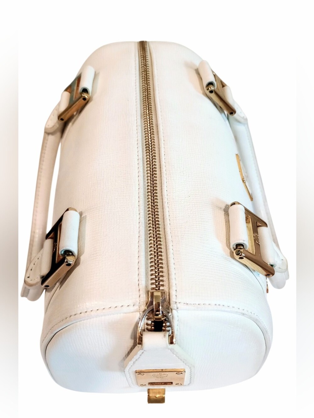 MCM Small Saffiano Leather Boston Bag - Picture 13 of 16